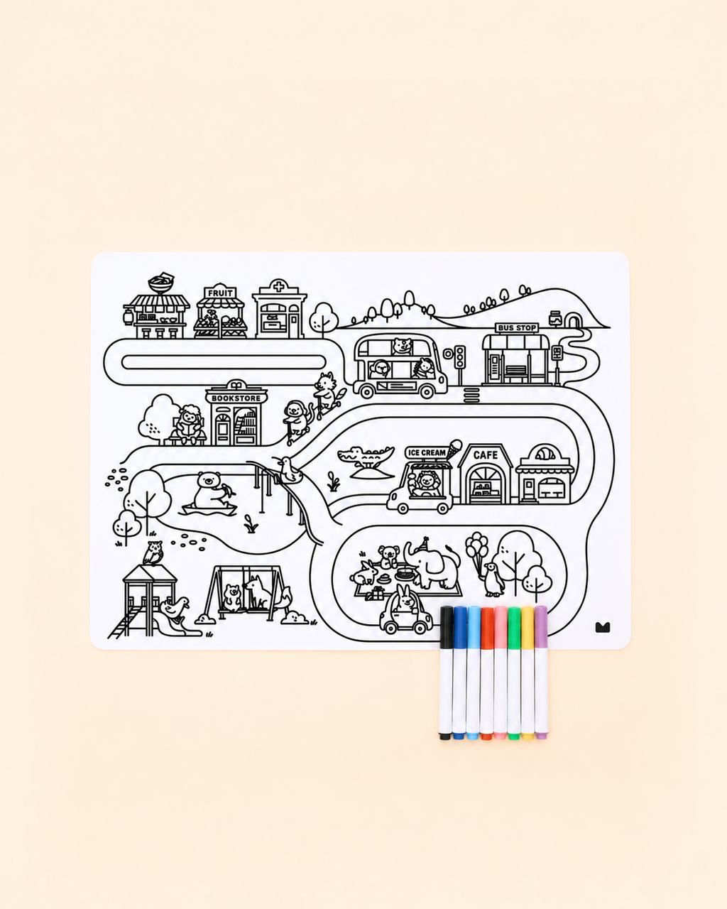 Travel Coloring Mat